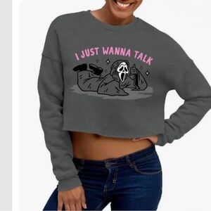 New ladies crop shirt, size Large